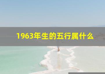 1963年生的五行属什么