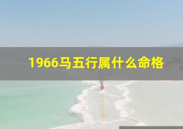 1966马五行属什么命格