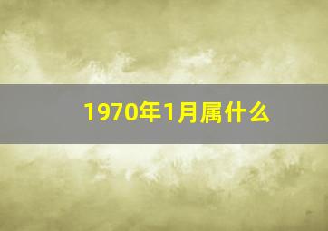 1970年1月属什么