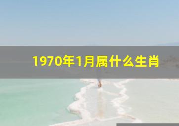 1970年1月属什么生肖