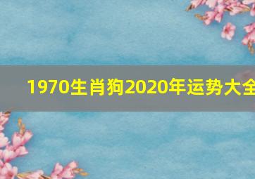 1970生肖狗2020年运势大全