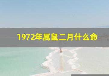 1972年属鼠二月什么命