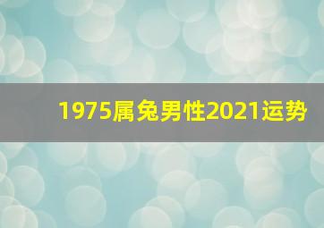 1975属兔男性2021运势