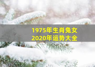 1975年生肖兔女2020年运势大全