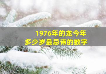 1976年的龙今年多少岁最忌讳的数字