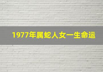 1977年属蛇人女一生命运