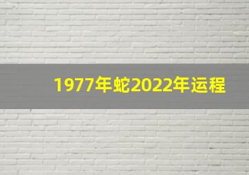 1977年蛇2022年运程