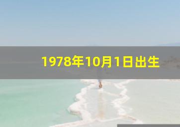 1978年10月1日出生