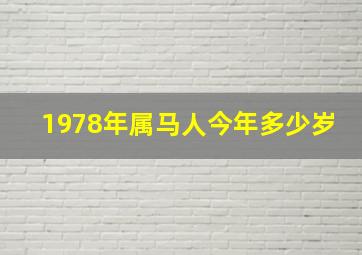 1978年属马人今年多少岁