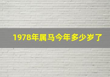 1978年属马今年多少岁了