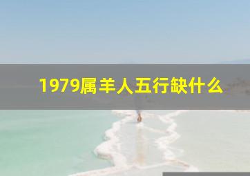 1979属羊人五行缺什么