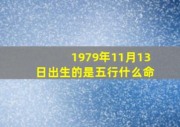 1979年11月13日出生的是五行什么命