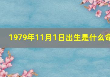 1979年11月1日出生是什么命