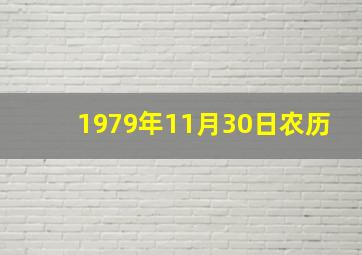 1979年11月30日农历