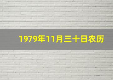 1979年11月三十日农历