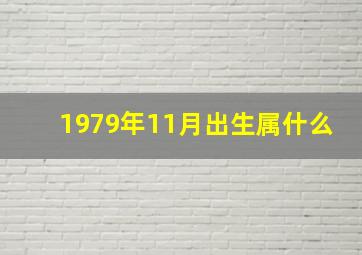 1979年11月出生属什么