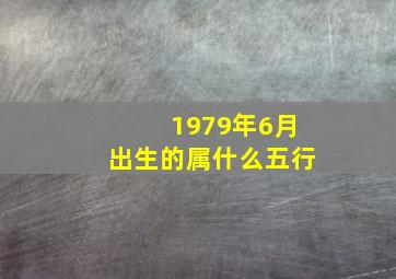 1979年6月出生的属什么五行