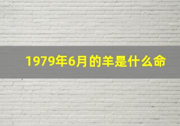 1979年6月的羊是什么命