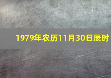 1979年农历11月30日辰时