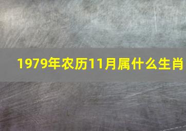 1979年农历11月属什么生肖