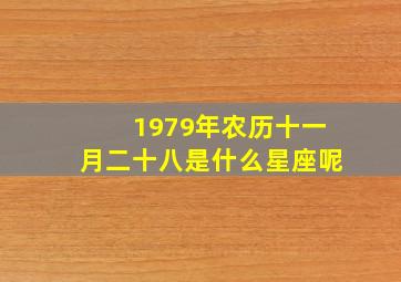 1979年农历十一月二十八是什么星座呢