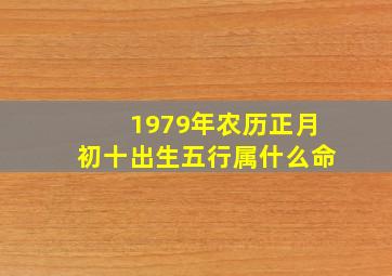 1979年农历正月初十出生五行属什么命