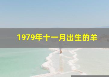 1979年十一月出生的羊