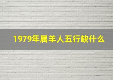 1979年属羊人五行缺什么