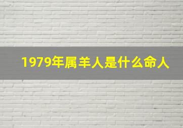 1979年属羊人是什么命人