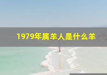 1979年属羊人是什么羊