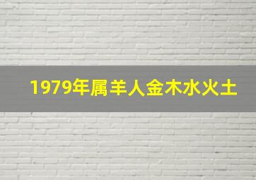 1979年属羊人金木水火土