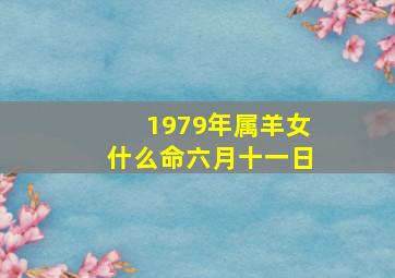 1979年属羊女什么命六月十一日