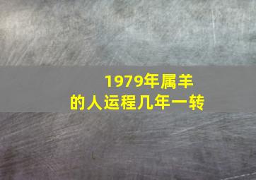 1979年属羊的人运程几年一转