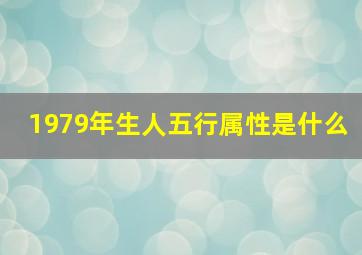 1979年生人五行属性是什么