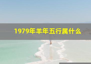 1979年羊年五行属什么