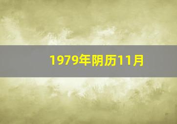 1979年阴历11月