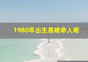 1980年出生是啥命人呢