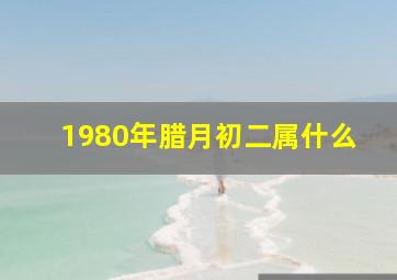 1980年腊月初二属什么