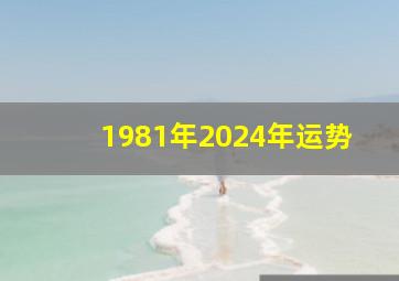 1981年2024年运势