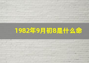 1982年9月初8是什么命