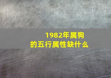 1982年属狗的五行属性缺什么