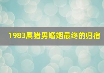 1983属猪男婚姻最终的归宿