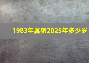 1983年属猪2025年多少岁