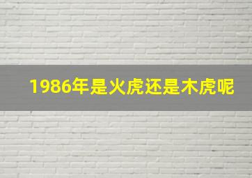 1986年是火虎还是木虎呢