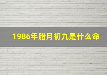 1986年腊月初九是什么命