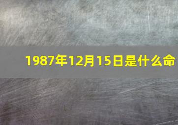 1987年12月15日是什么命