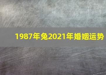 1987年兔2021年婚姻运势