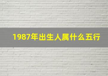 1987年出生人属什么五行