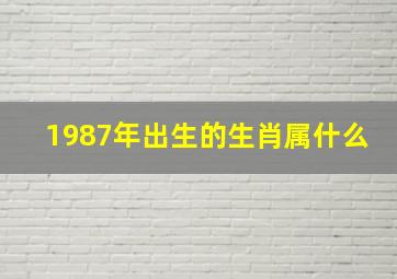 1987年出生的生肖属什么