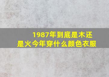 1987年到底是木还是火今年穿什么颜色衣服